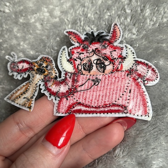 Lion King Hakuna Matata Disney Timon and Pumbaa No Worries Iron On Patch NEW - Picture 3 of 4